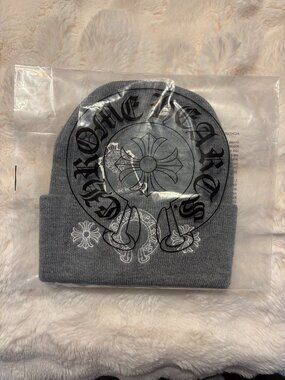 Chrome hearts grey beanie